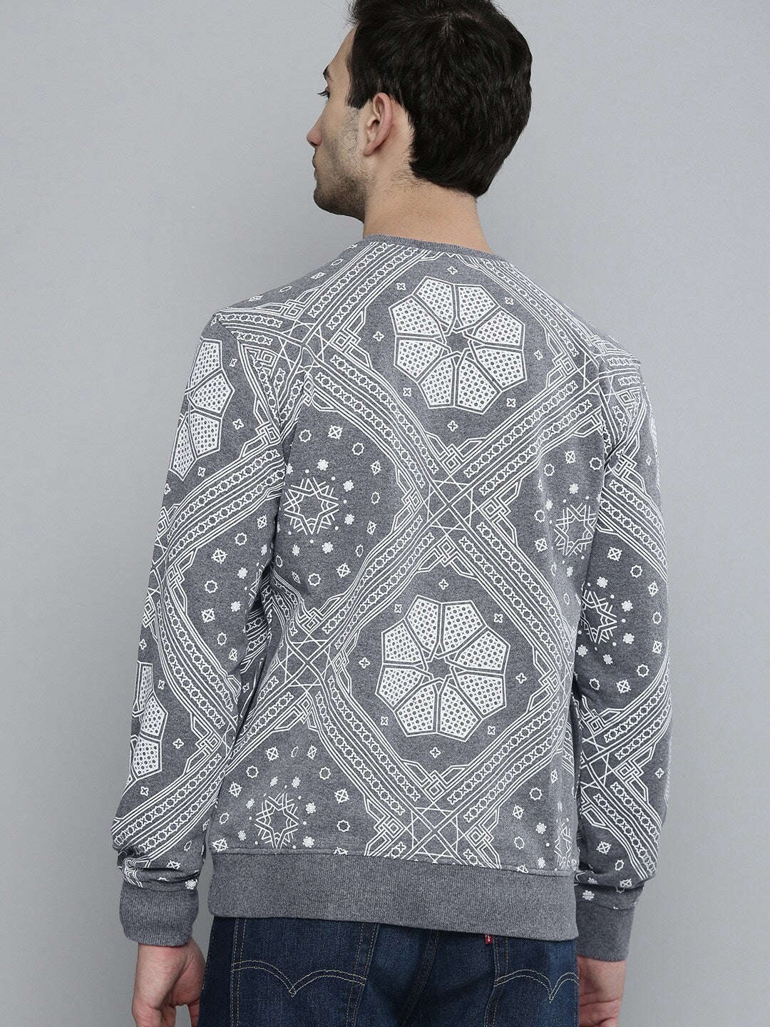 Men's Printed Regular Fit Sweatshirt