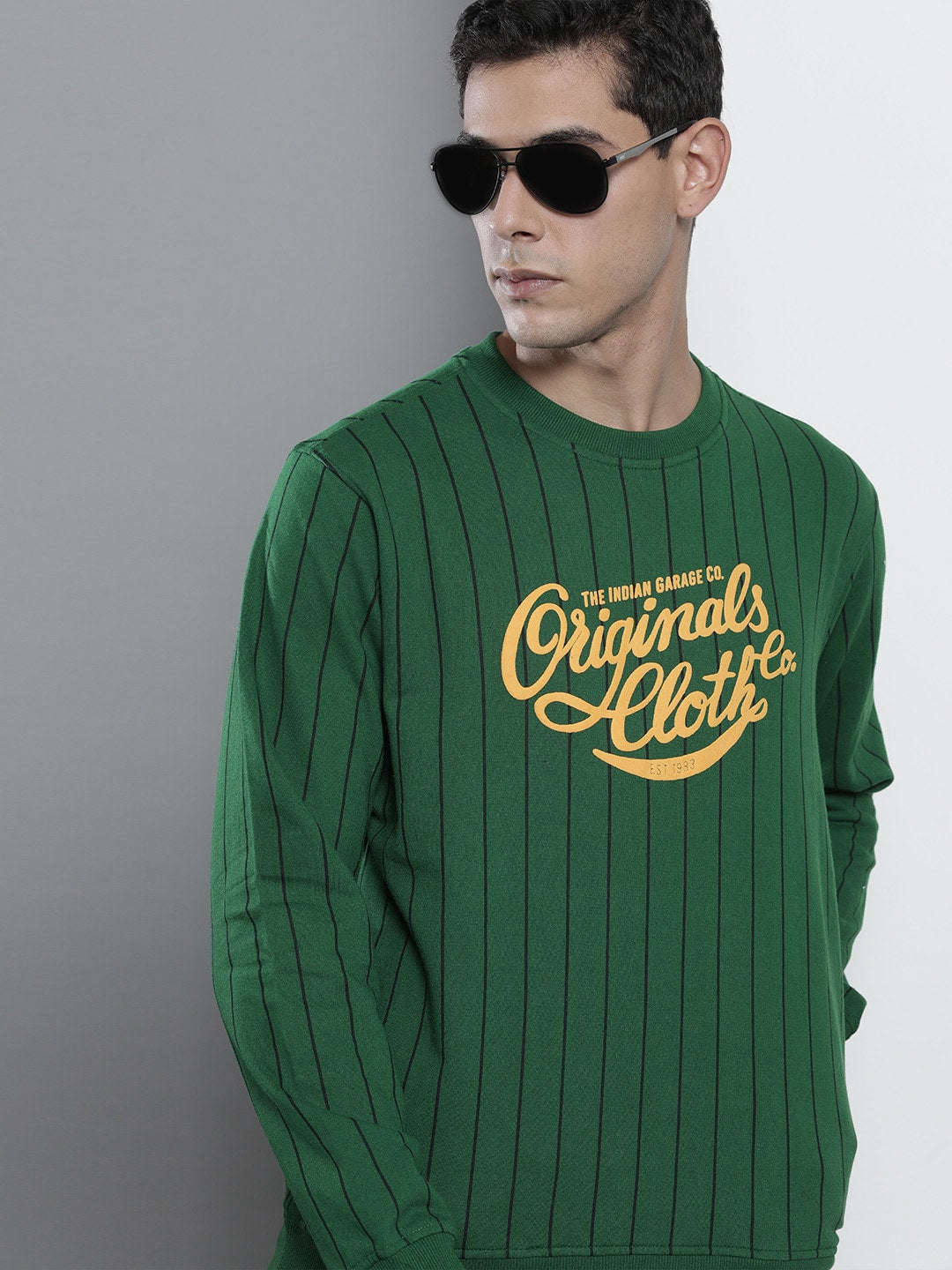 Men's Striped Regular Fit Sweatshirt