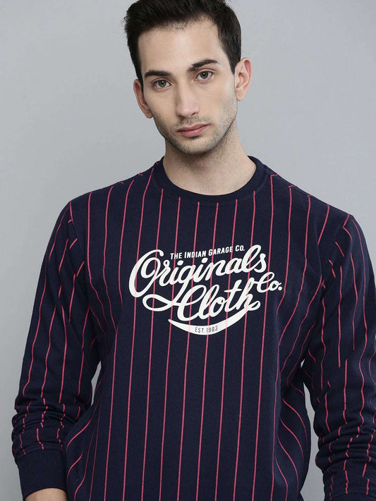 Men's Striped Regular Fit Sweatshirt