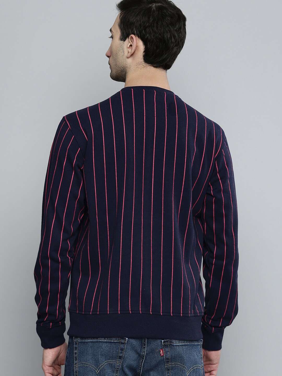 Men's Striped Regular Fit Sweatshirt