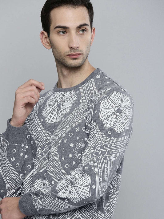 Men's Printed Regular Fit Sweatshirt