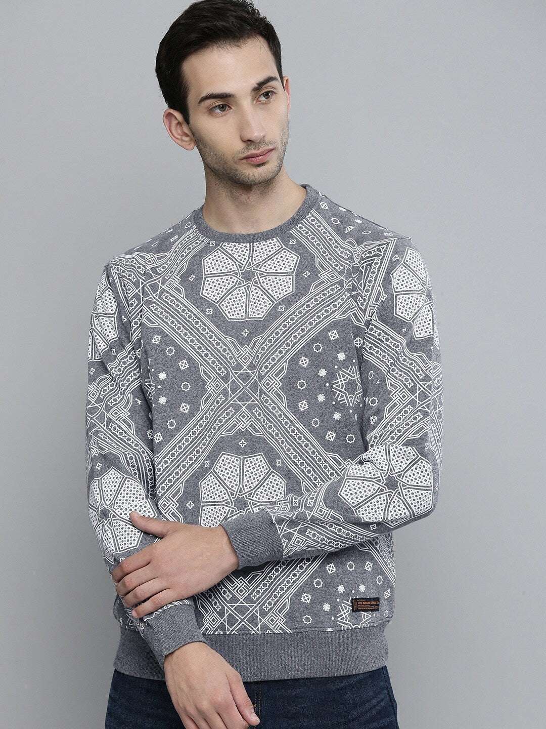 Men's Printed Regular Fit Sweatshirt