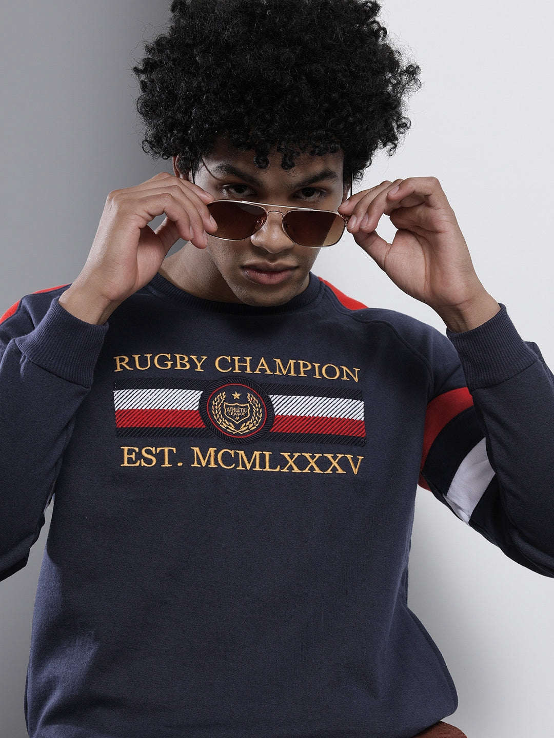 Men's Embroidered Regular Fit Sweatshirt