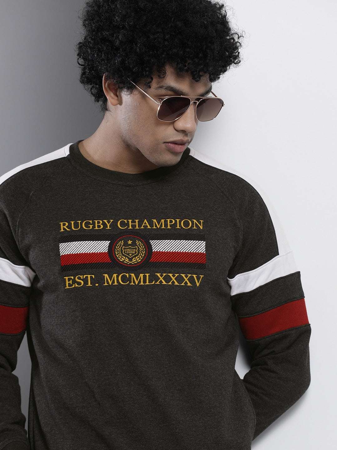 Men's Embroidered Regular Fit Sweatshirt