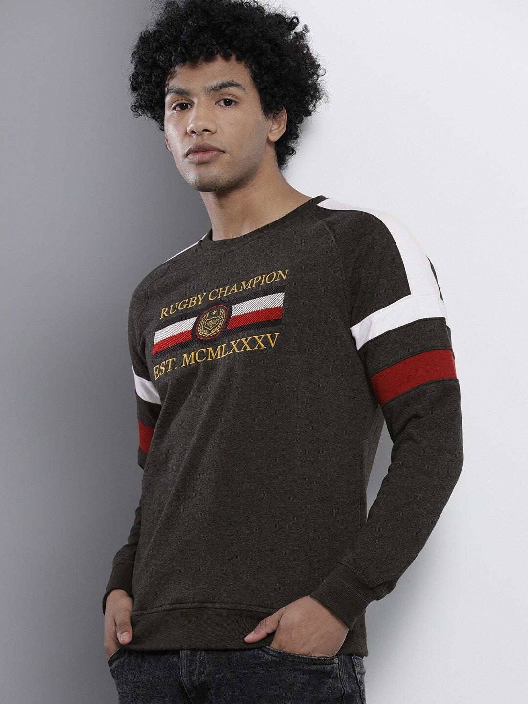 Men's Embroidered Regular Fit Sweatshirt