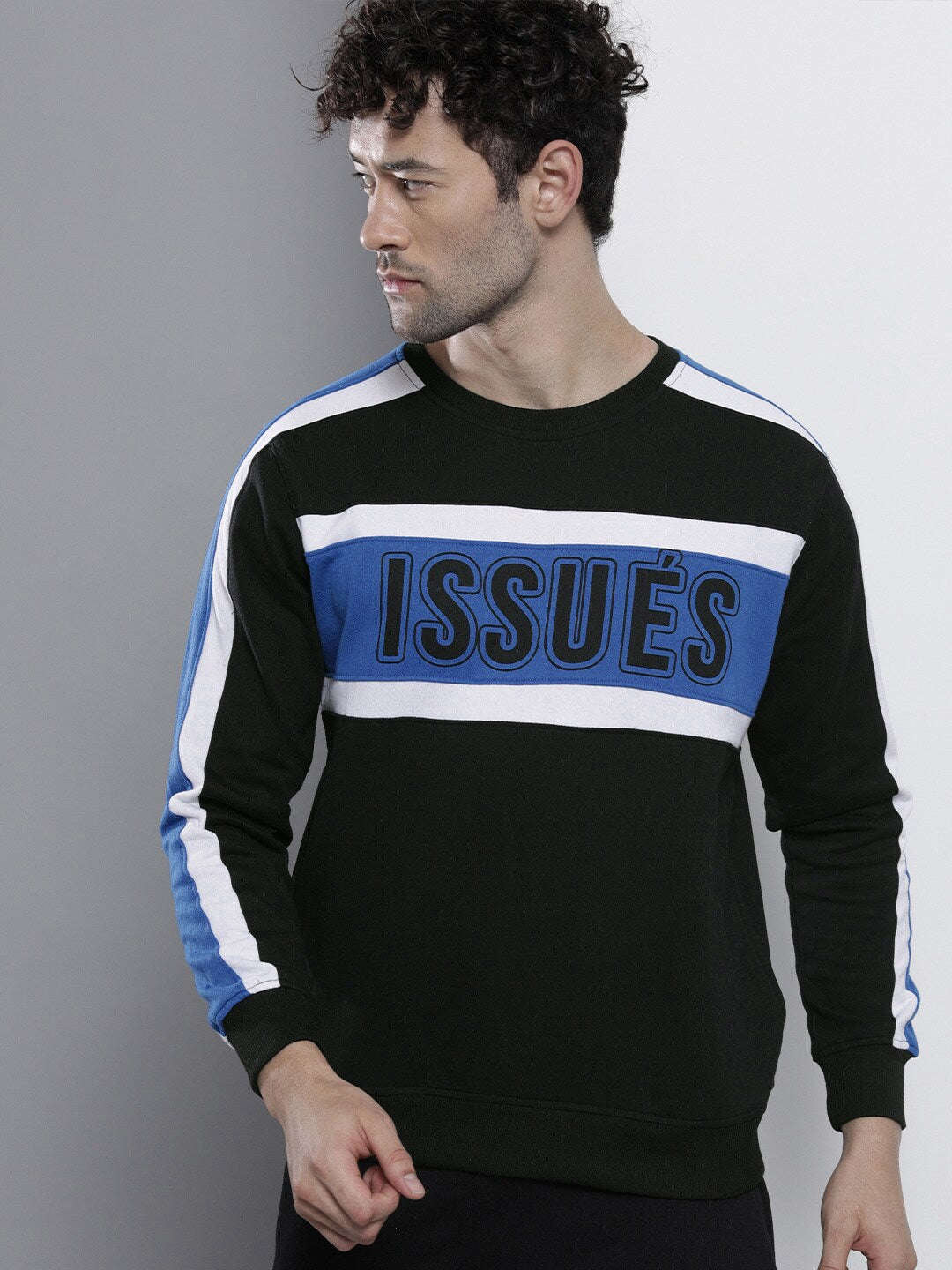 Men's Colourblocked Regular Fit Sweatshirt