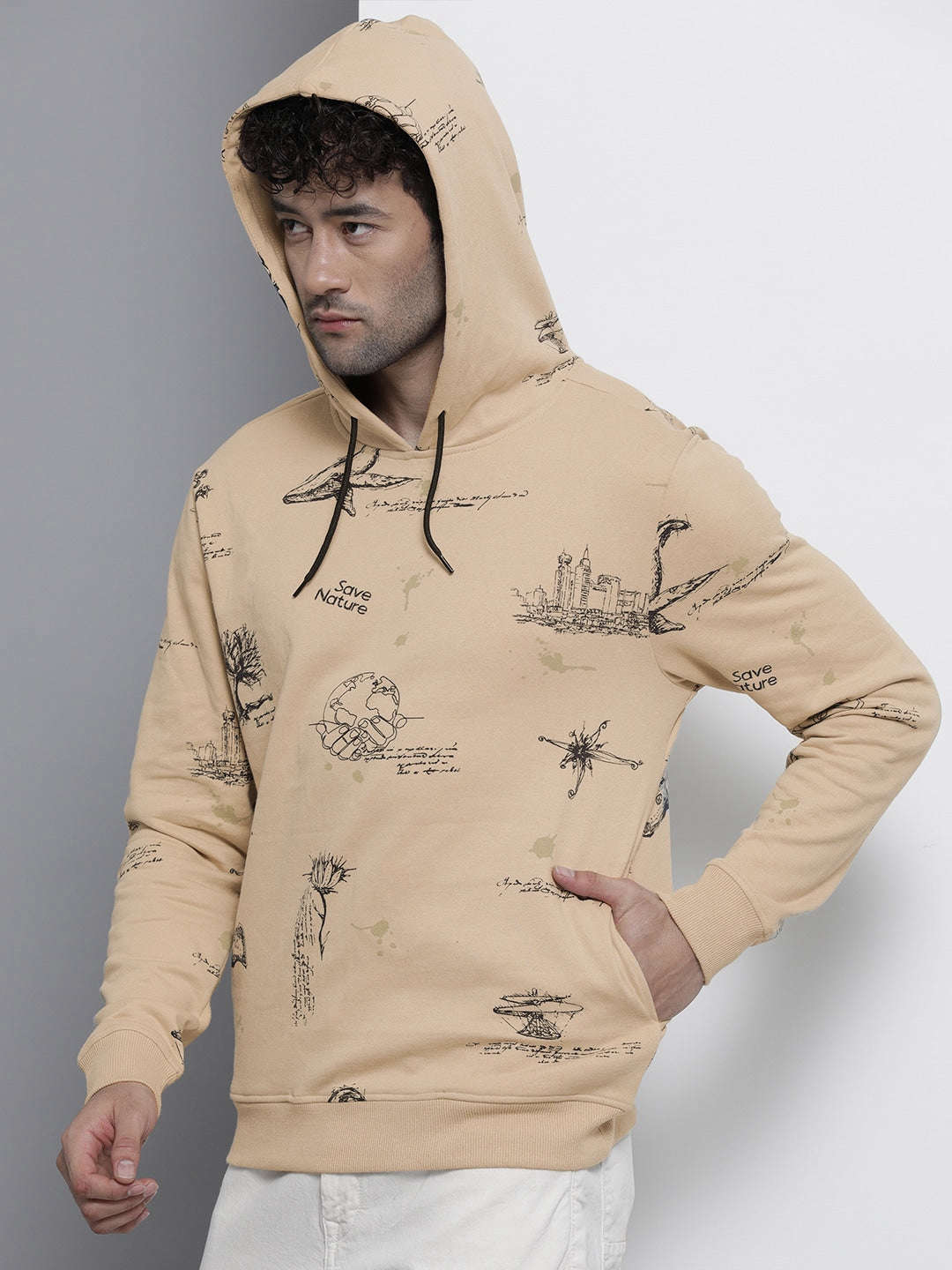 Men's Printed Regular Fit Sweatshirt