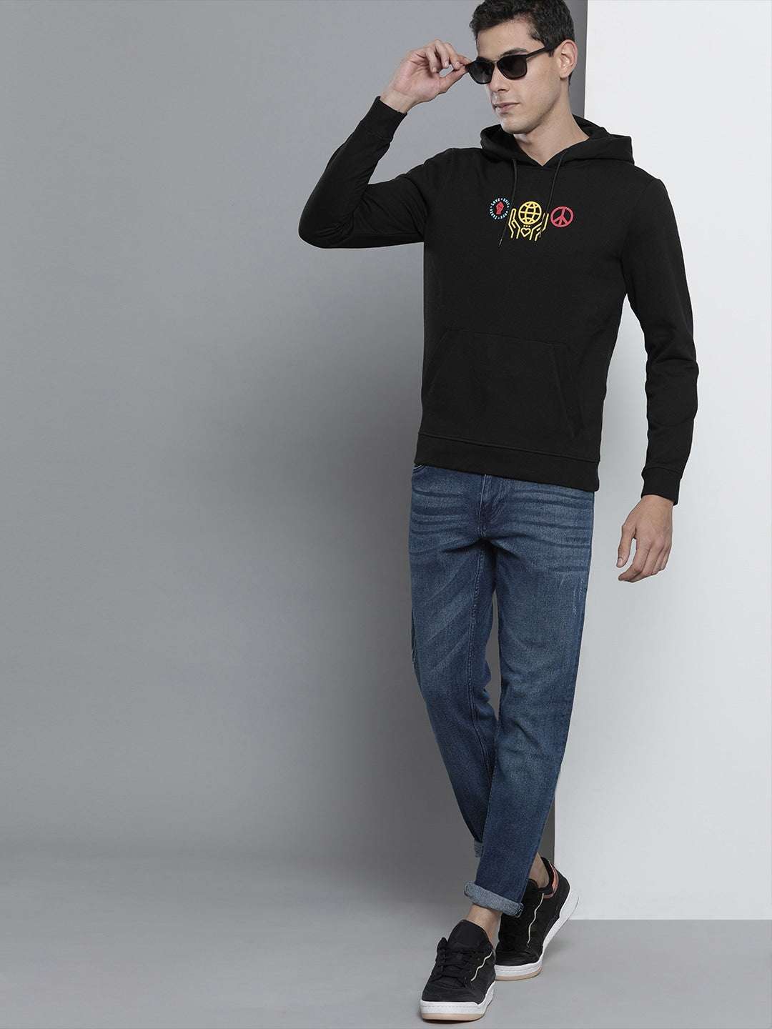 Men's Back Printed Regular Fit Sweatshirt