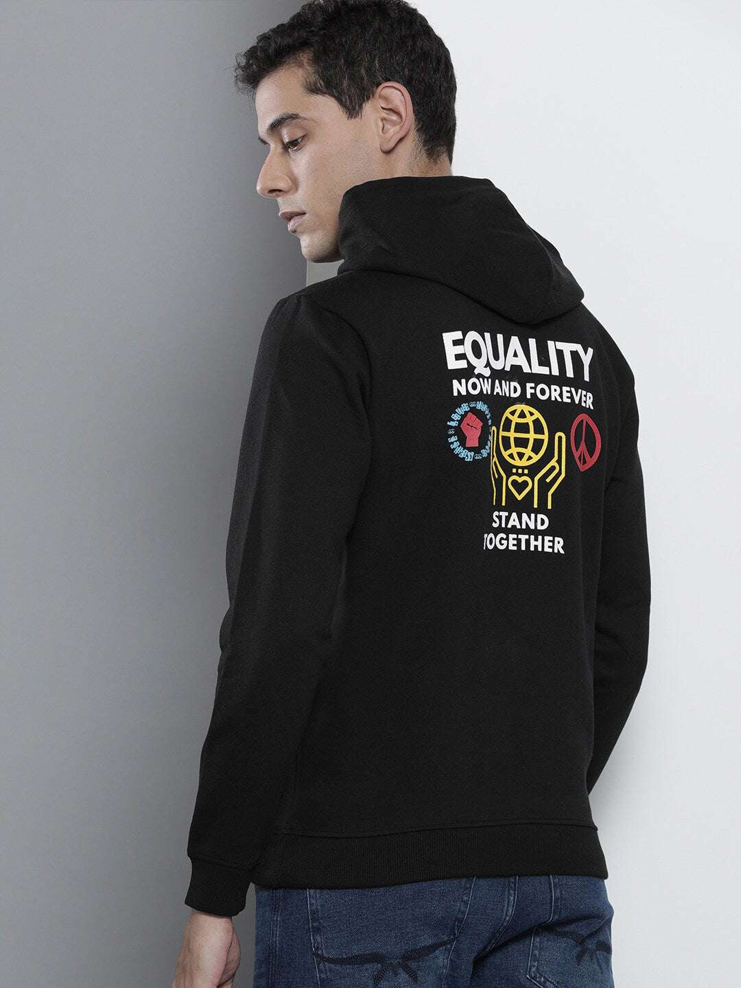 Men's Back Printed Regular Fit Sweatshirt