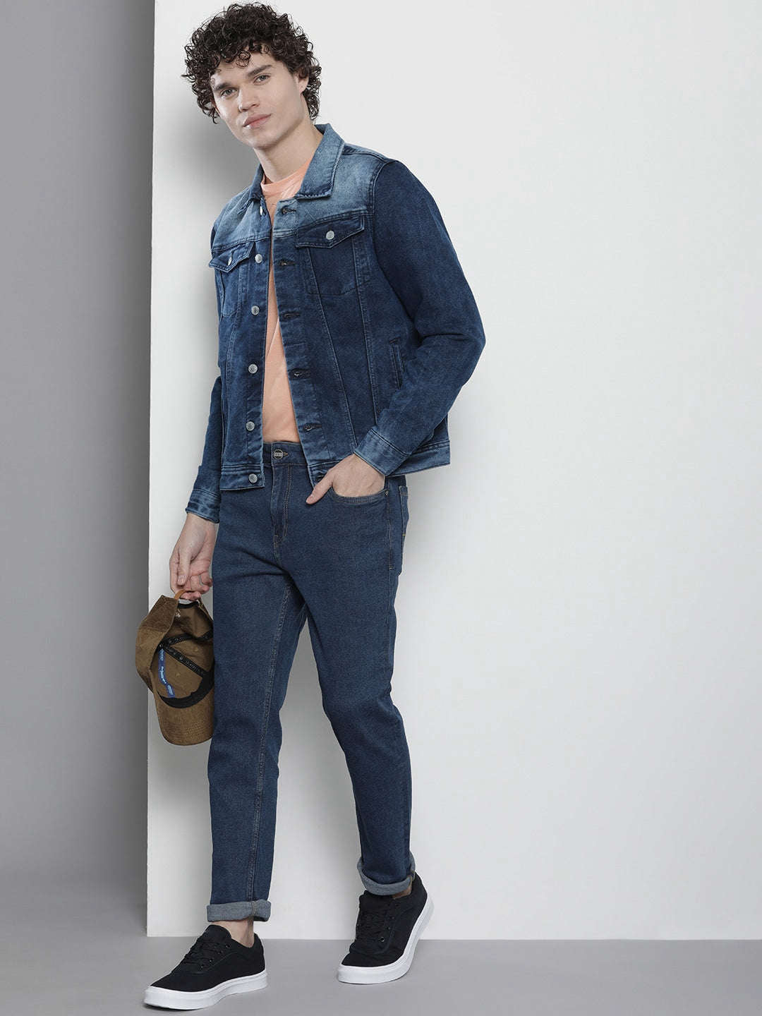 Men's Two Tone Denim Trucker Jacket