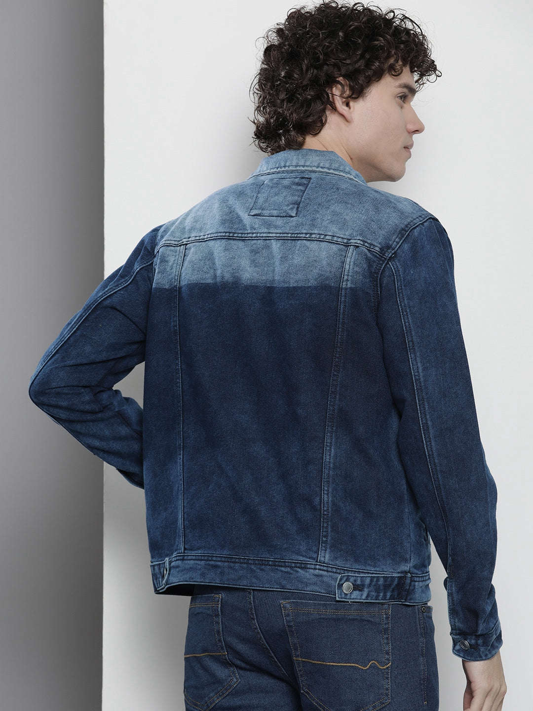 Men's Two Tone Denim Trucker Jacket