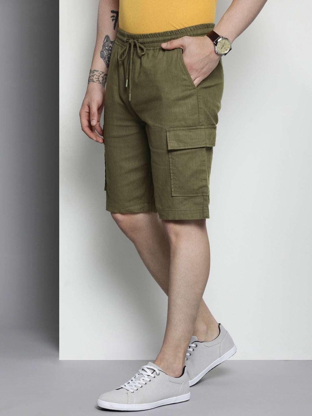 Men's Linen Cargo Shorts