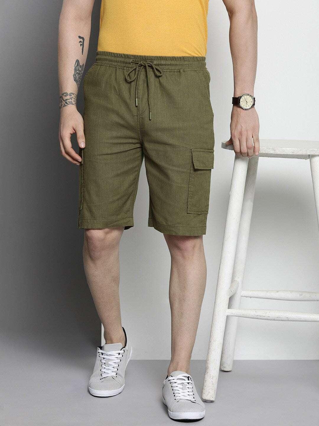 Men's Linen Cargo Shorts