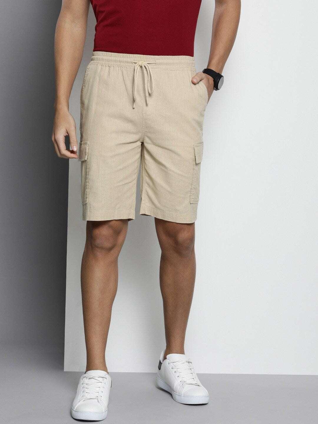 Men's Linen Cargo Shorts