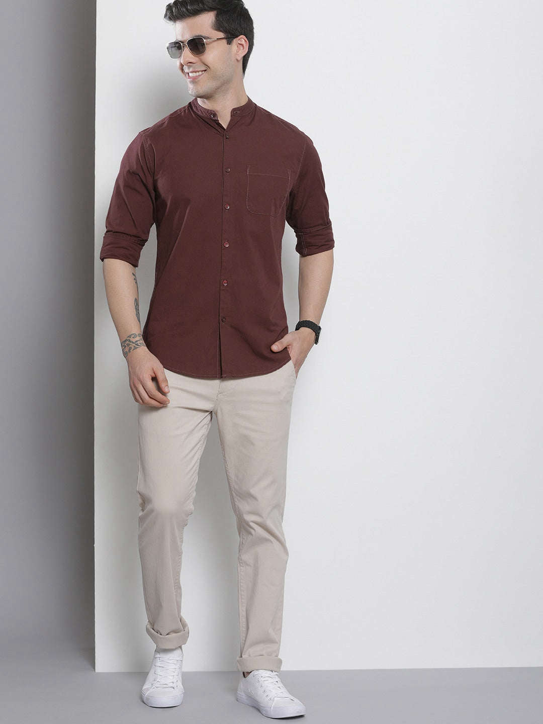 Men's Solid Regular Fit Shirt