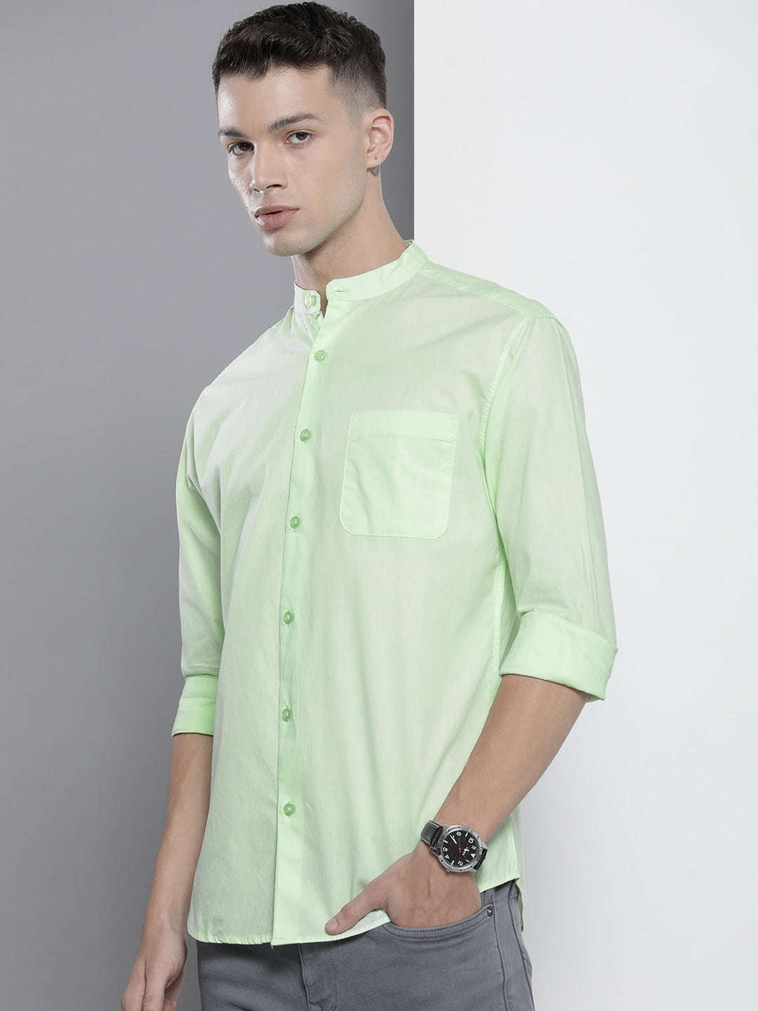 Men's Solid Regular Fit Shirt