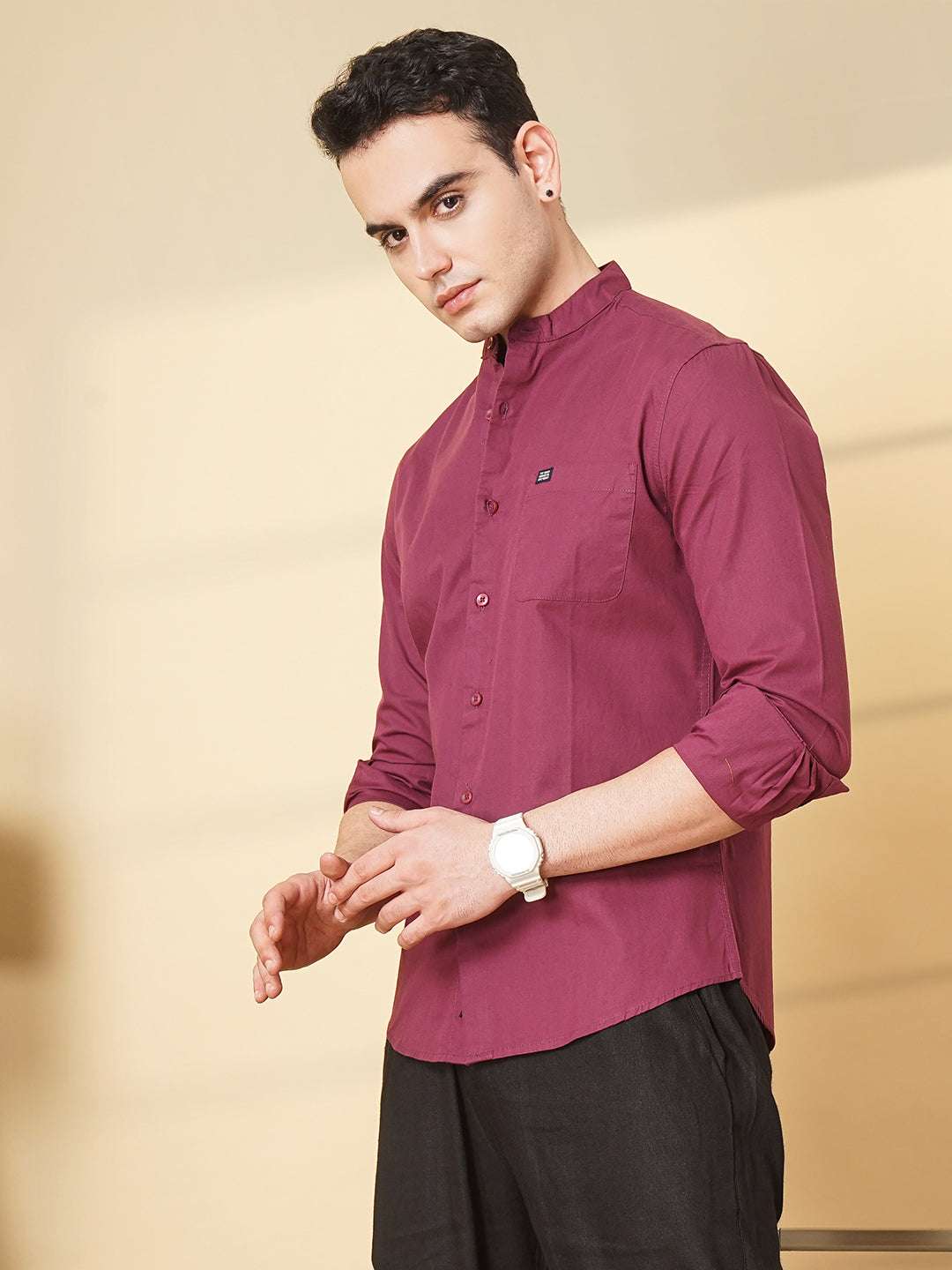 Men's Solid Regular Fit Shirt