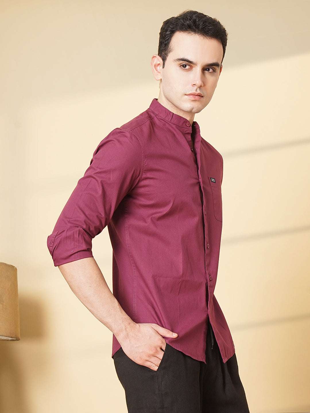 Men's Solid Regular Fit Shirt