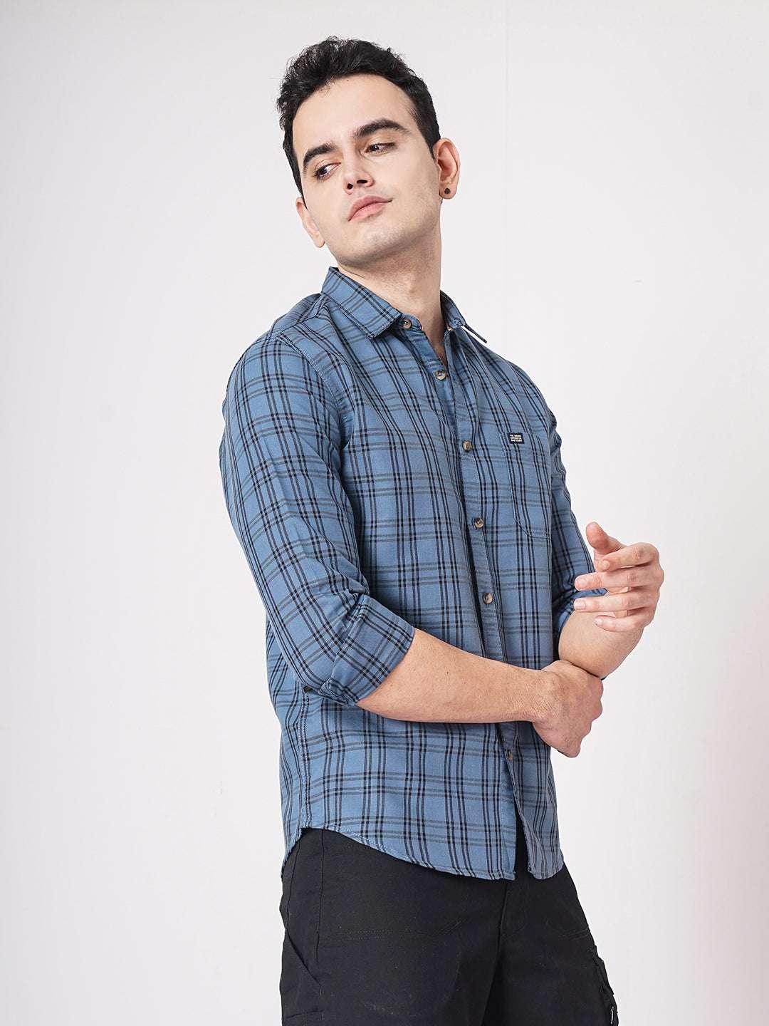 Men's Checked Slim Fit Shirt