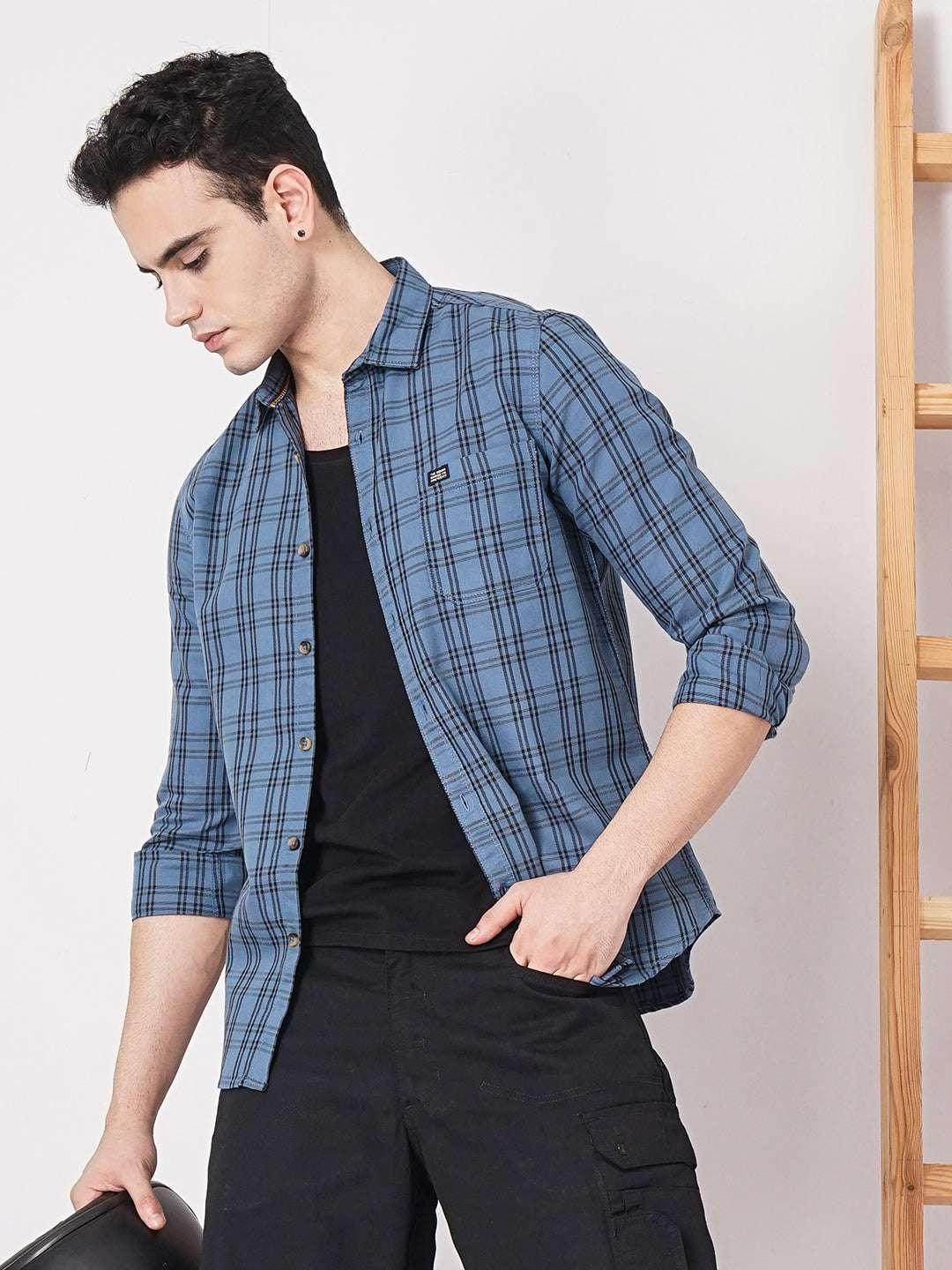 Men's Checked Slim Fit Shirt