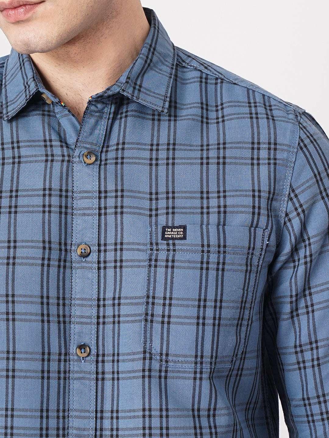 Men's Checked Slim Fit Shirt