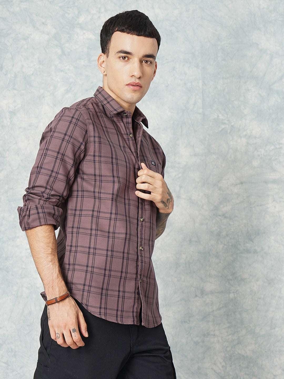 Men's Checked Slim Fit Shirt