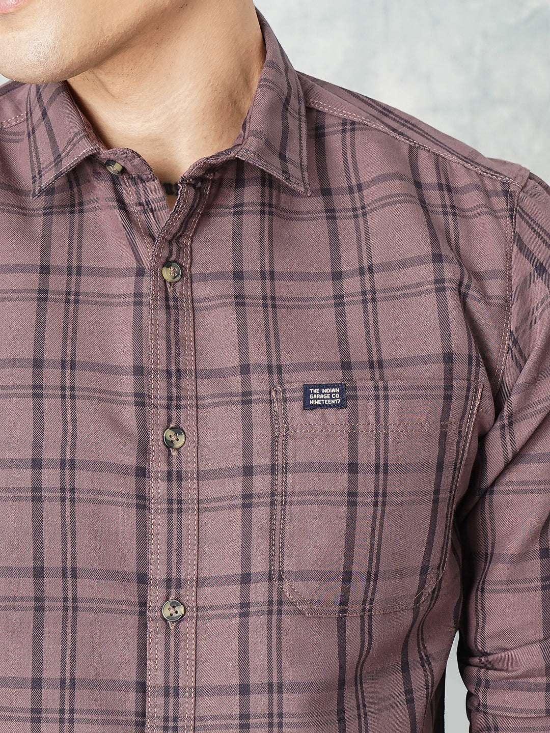 Men's Checked Slim Fit Shirt