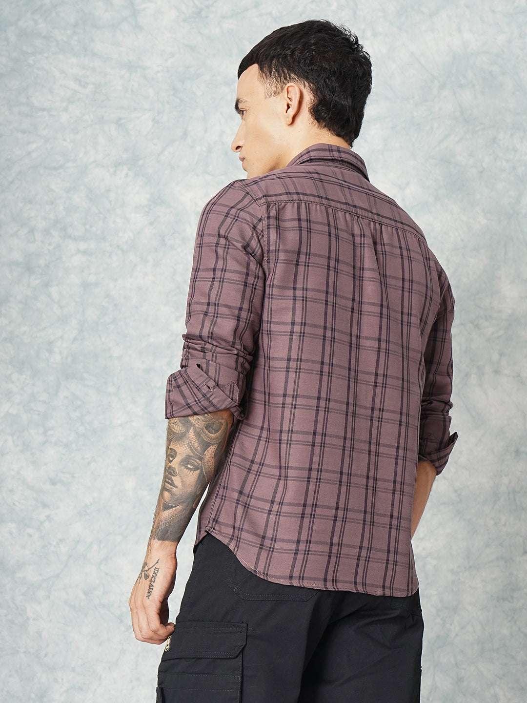 Men's Checked Slim Fit Shirt