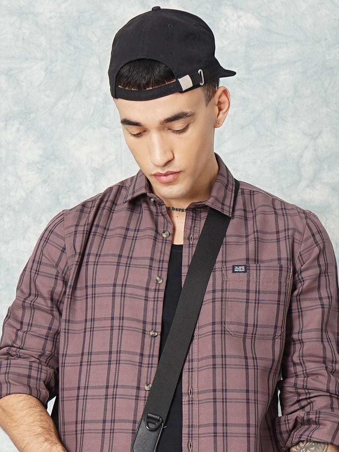 Men's Checked Slim Fit Shirt