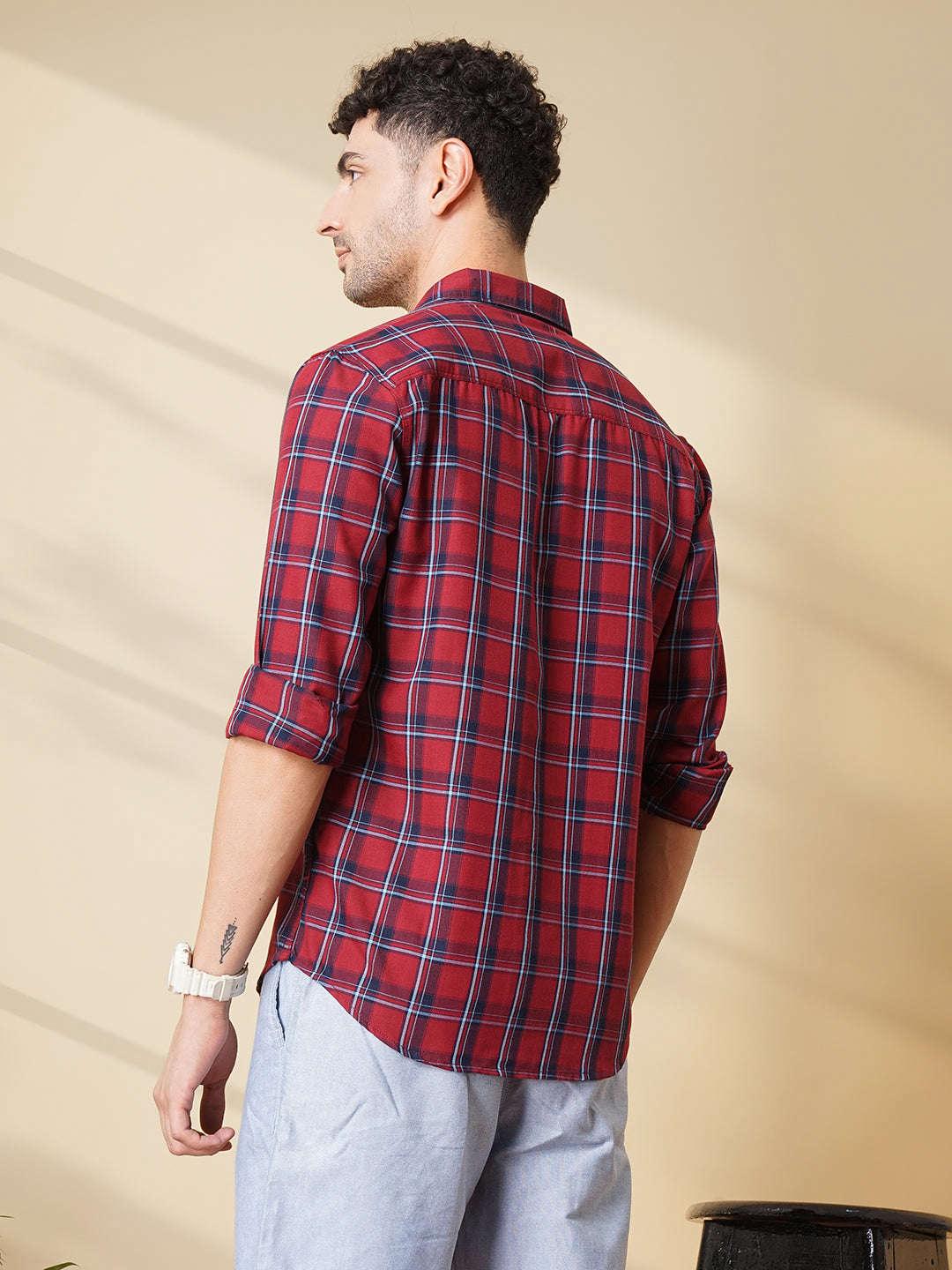 Men's Checked Slim Fit Shirt