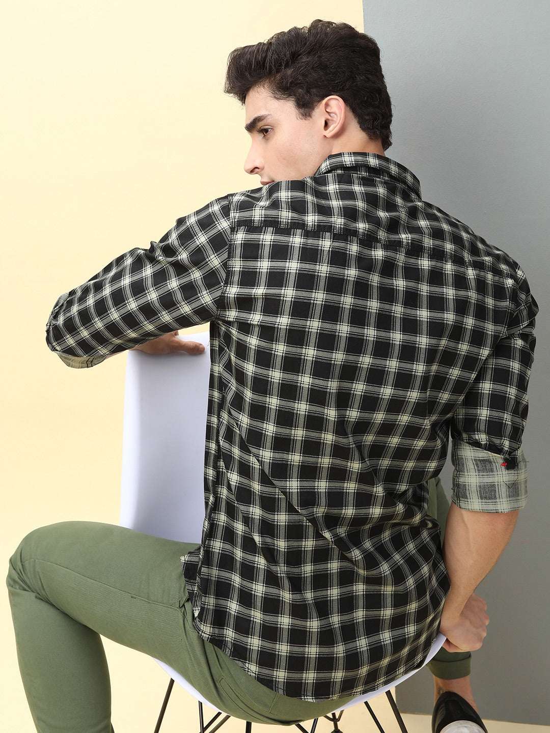 Men's Checked Slim Fit Shirt