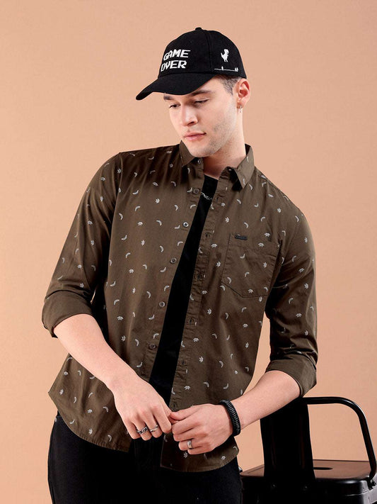 Men's Printed Slim Fit Shirt