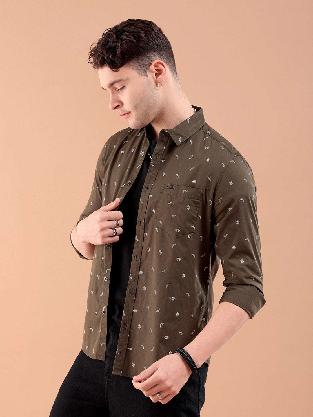 Men's Printed Slim Fit Shirt