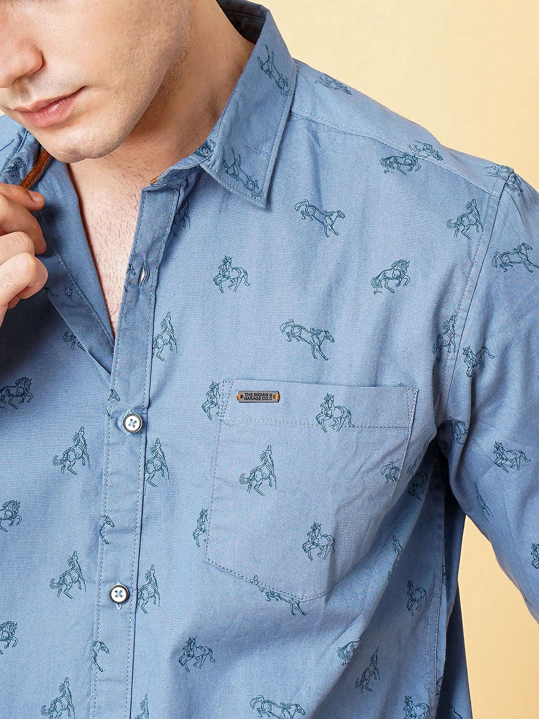 Men's Printed Slim Fit Shirt