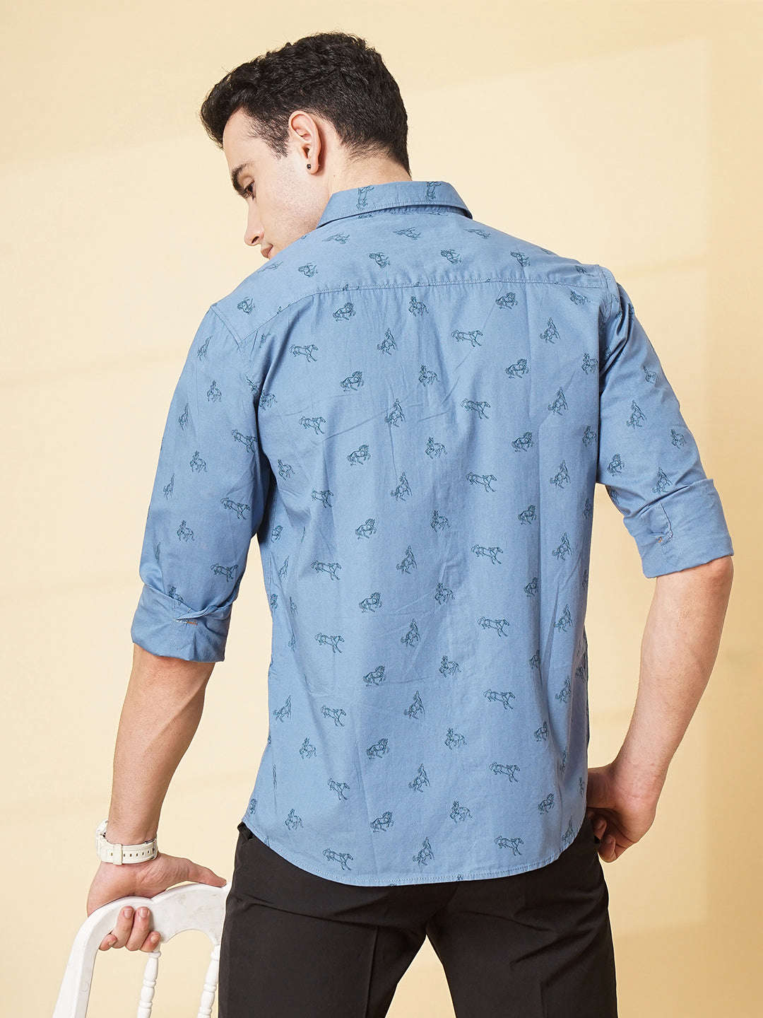 Men's Printed Slim Fit Shirt