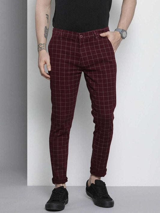 Men's Checked Chino Pants