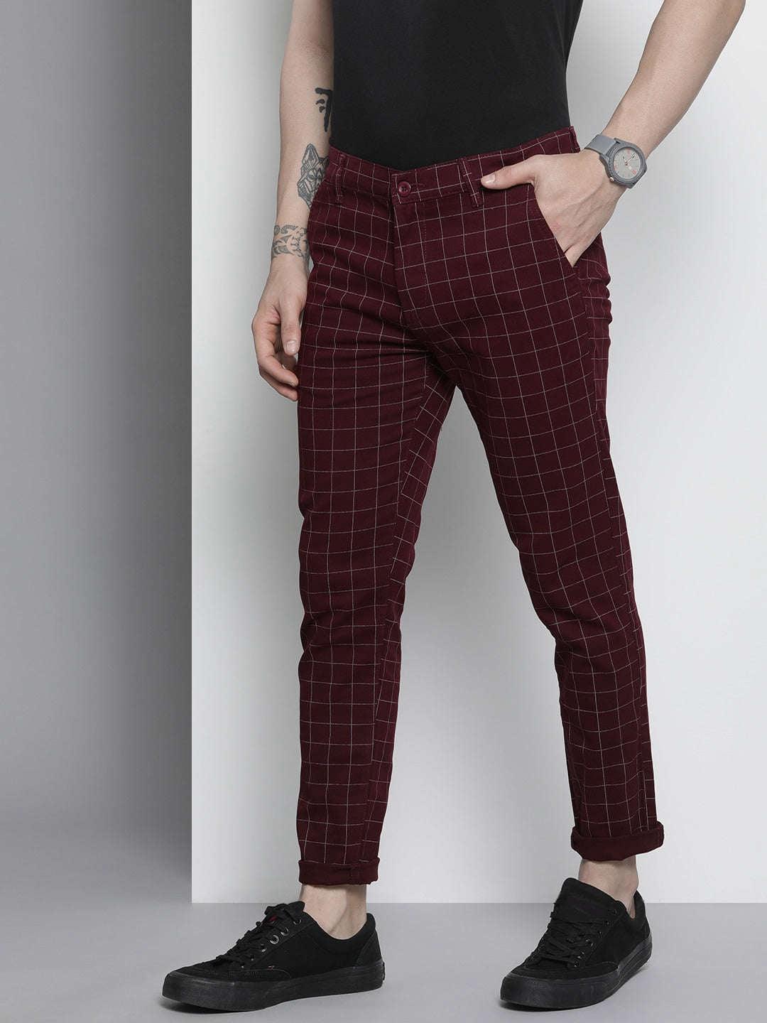 Men's Checked Chino Pants