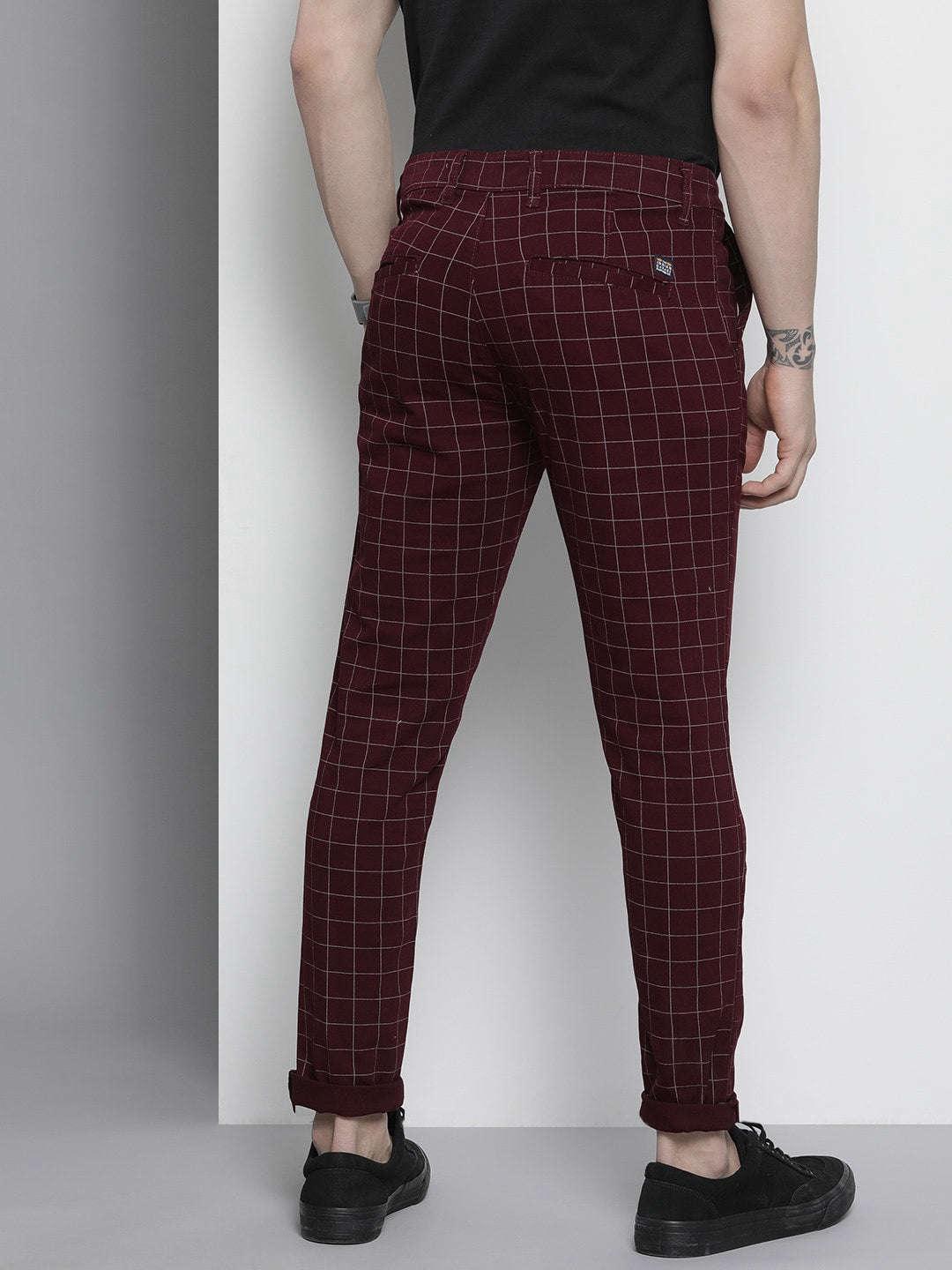 Men's Checked Chino Pants