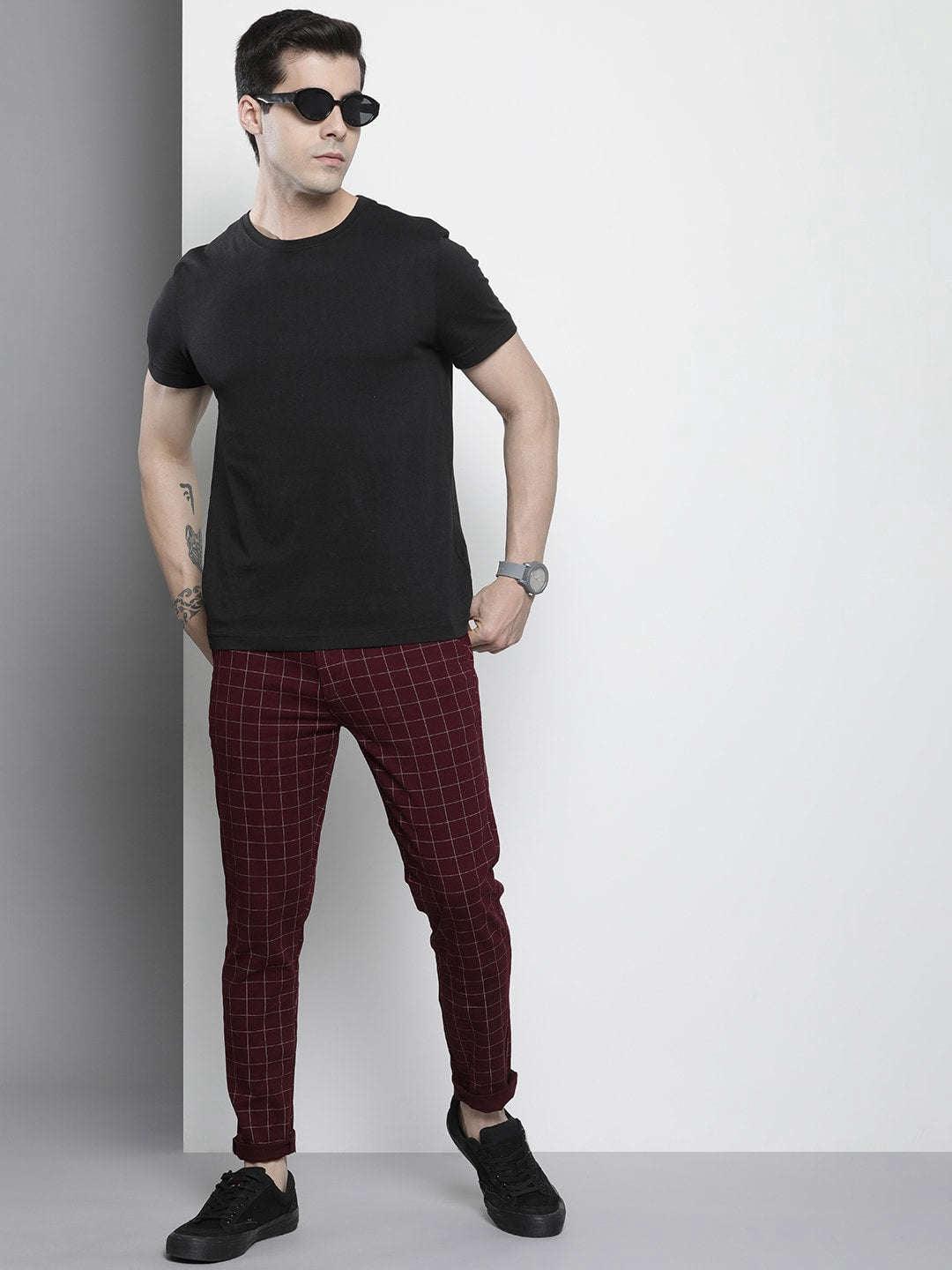 Men's Checked Chino Pants