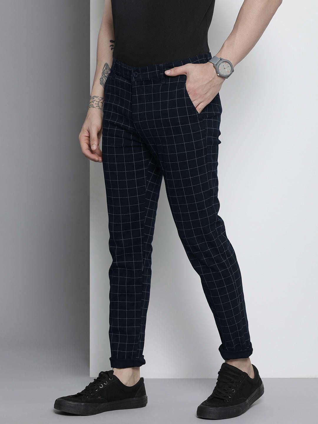 Men's Checked Chino Pants