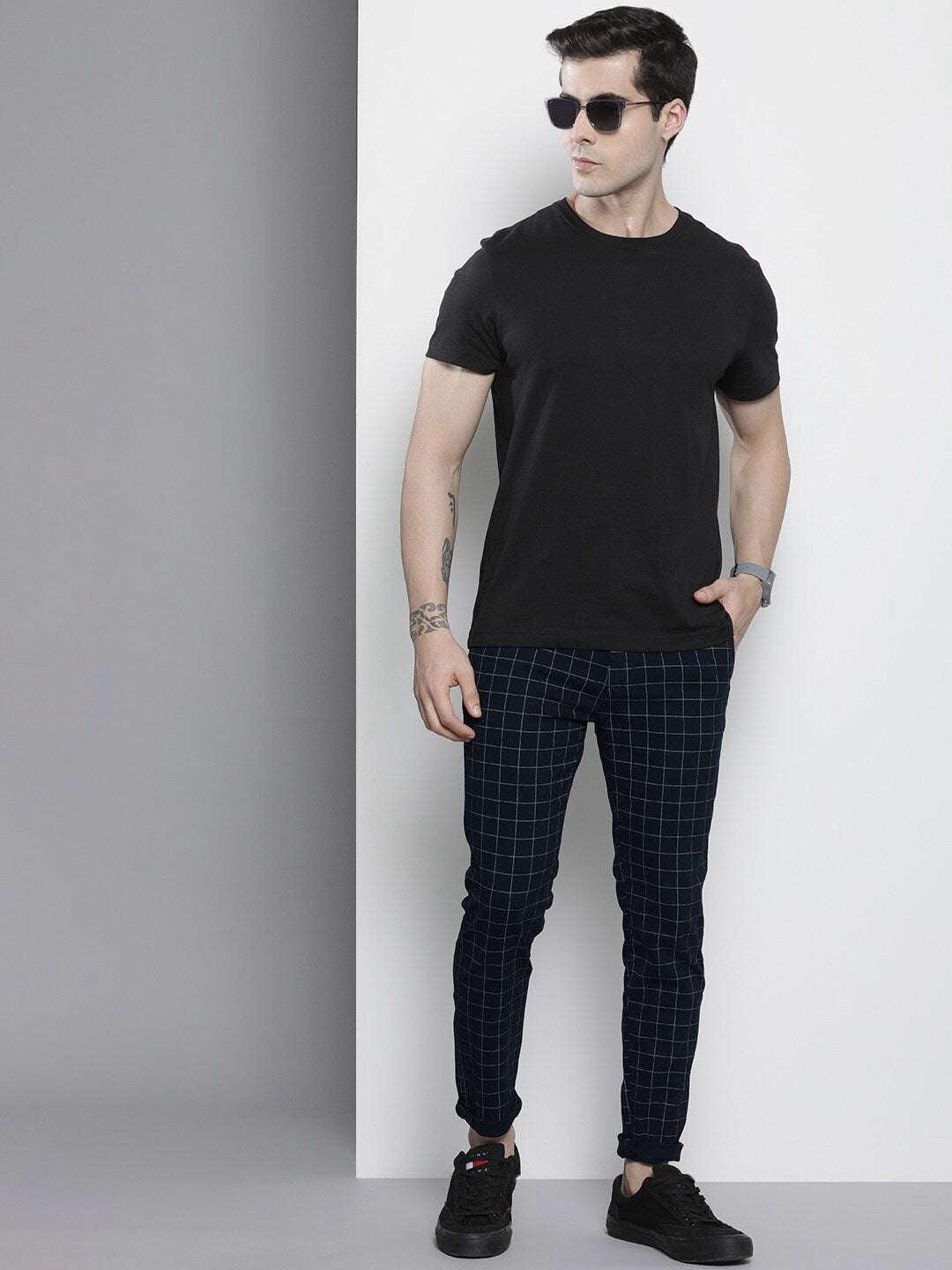 Men's Checked Chino Pants