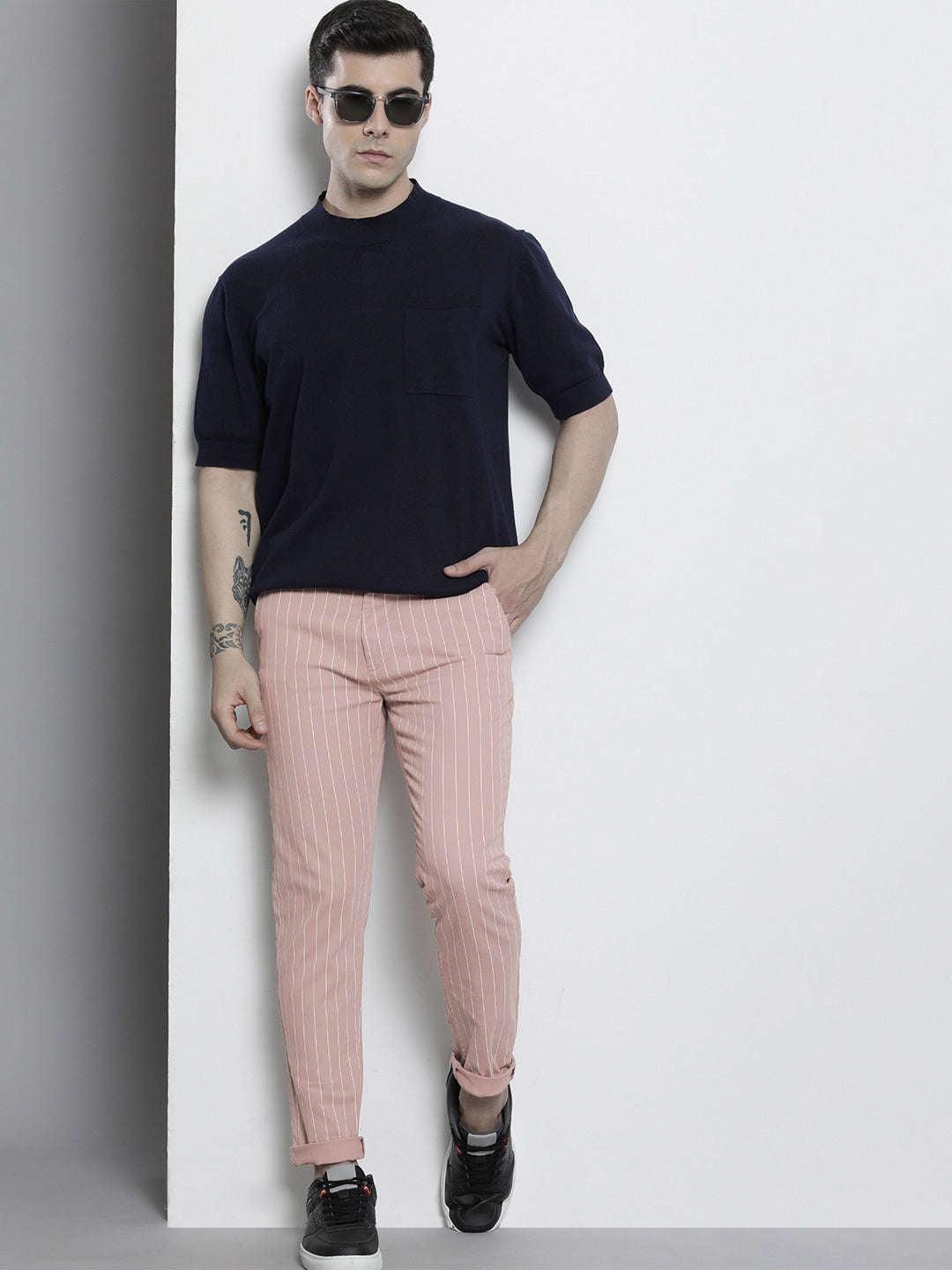 Men's Striped Chino Pants