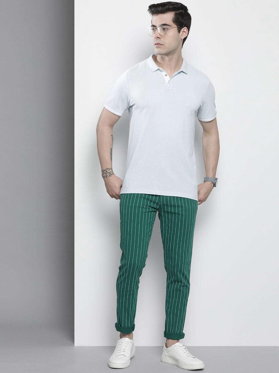 Men's Striped Chino Pants