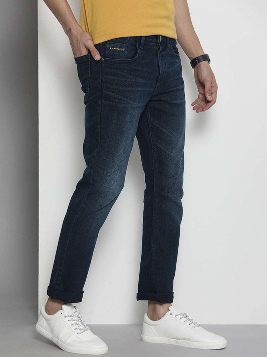 Men's Distressed Straight Jeans