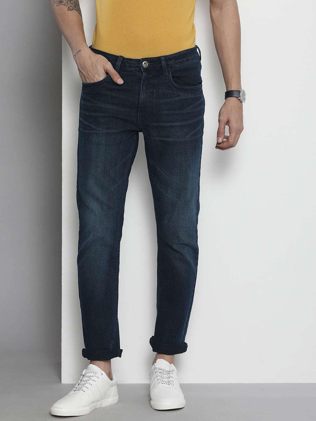 Men's Distressed Straight Jeans