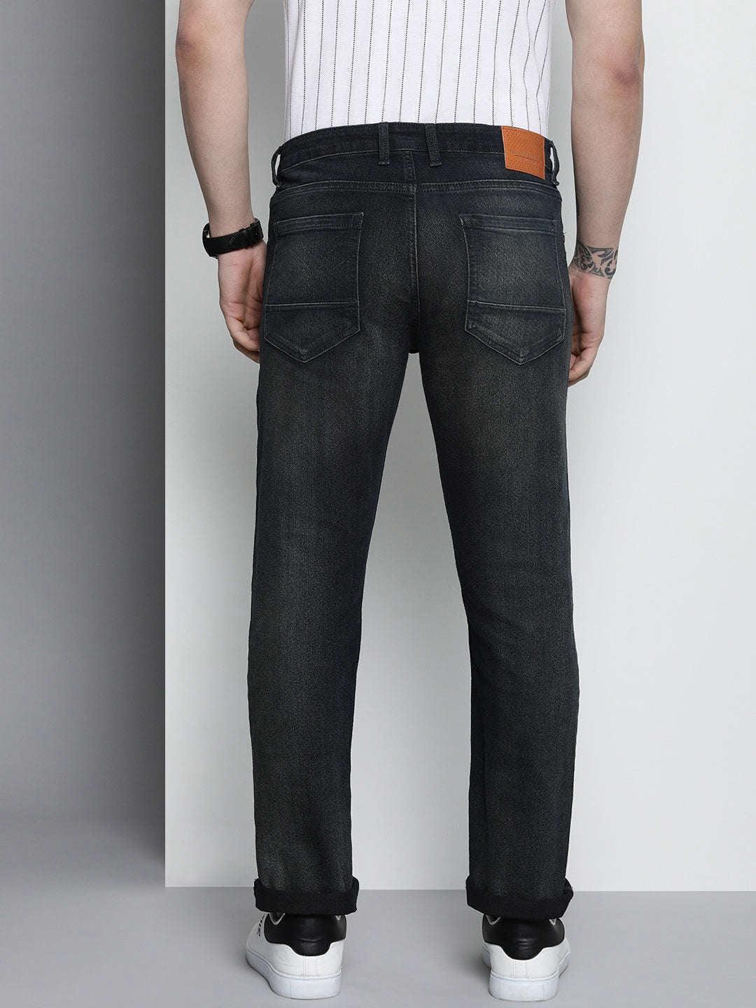 Men's Distressed Straight Jeans