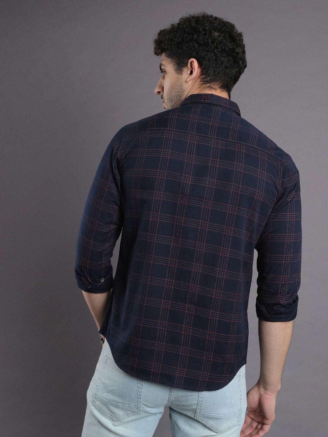 Men's Checked Slim Fit Shirt