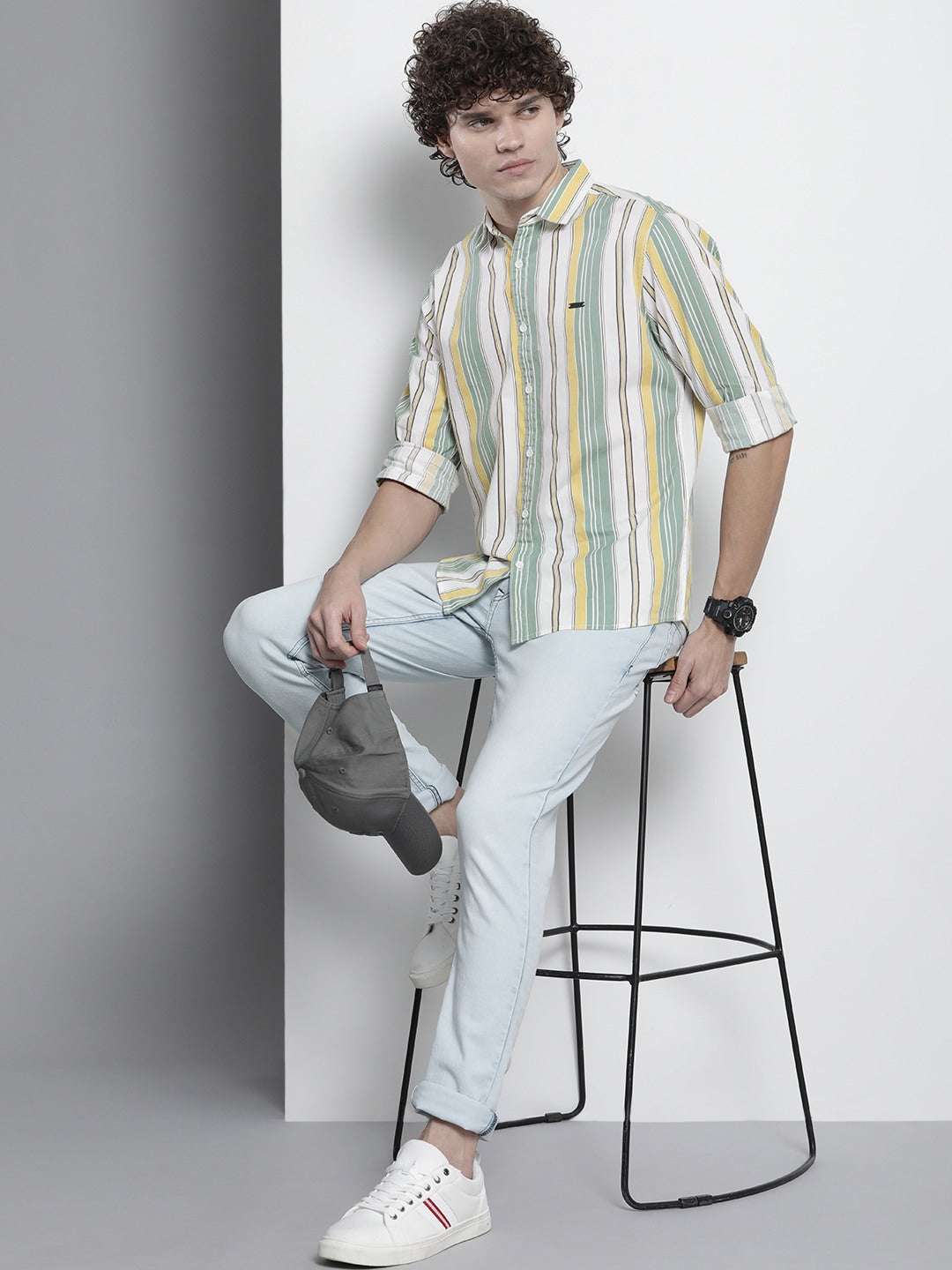 Men's Striped Regular Fit Shirt