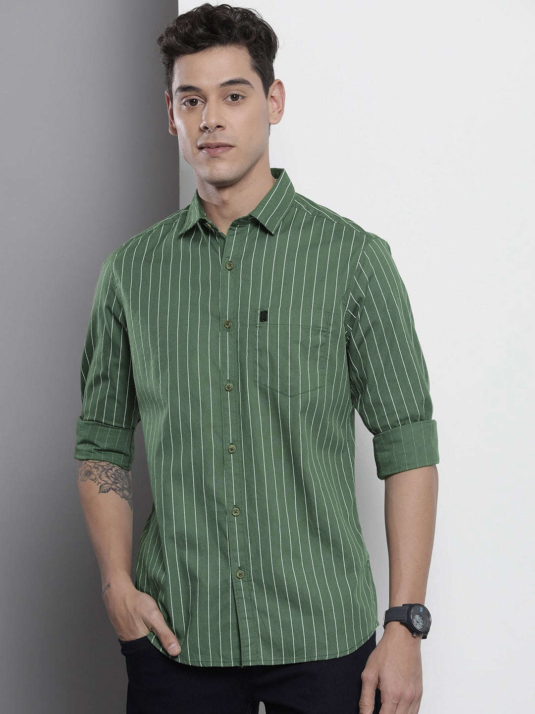 Men's Striped Casual Shirt