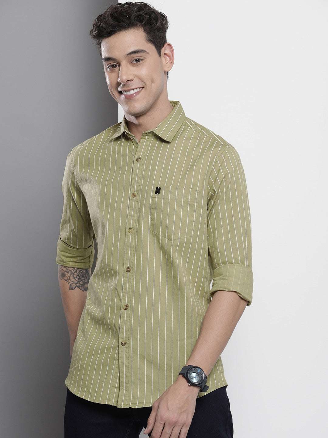 Men's Striped Casual Shirt